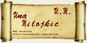 Una Milojkić vizit kartica